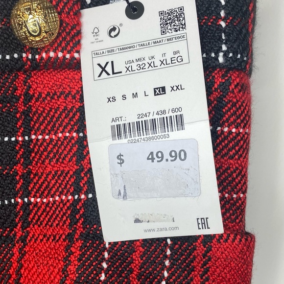 Zara Plaid Tweed Shorts - Picture 3 of 5